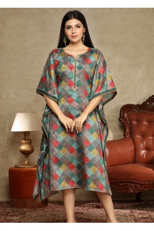 Multi Color Georgette/Chiffon Kaftan Kurti